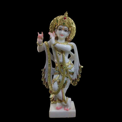 Krishna Murti Marble (12 - 30 Inch) - Salvik | Marble Murti Manufacturers in India