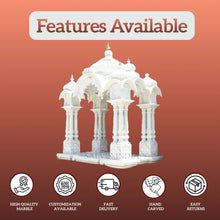 large marble temple front view hand carved design