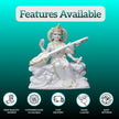Large size Saraswati marble statue front view close-up