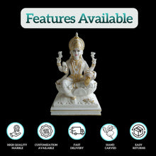 Laxmi Mata Marble Idol - Salvik | Marble Murti Manufacturers in India