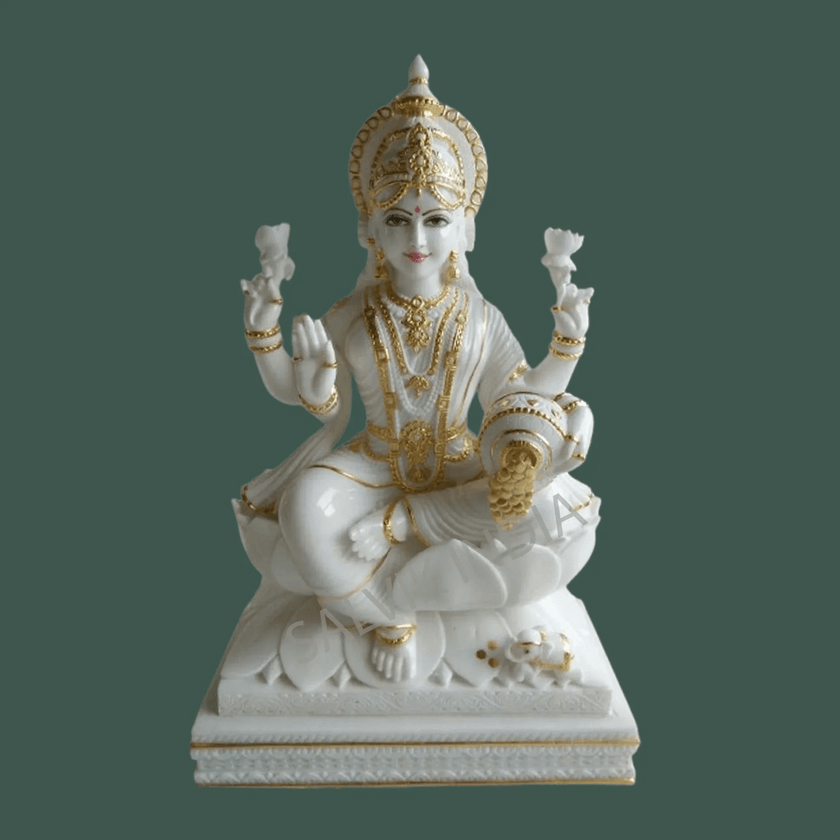 Laxmi Mata Marble Idol - Salvik | Marble Murti Manufacturers in India