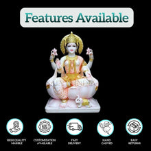 Laxmi Mata Marble Statue - Salvik | Marble Murti Manufacturers in India