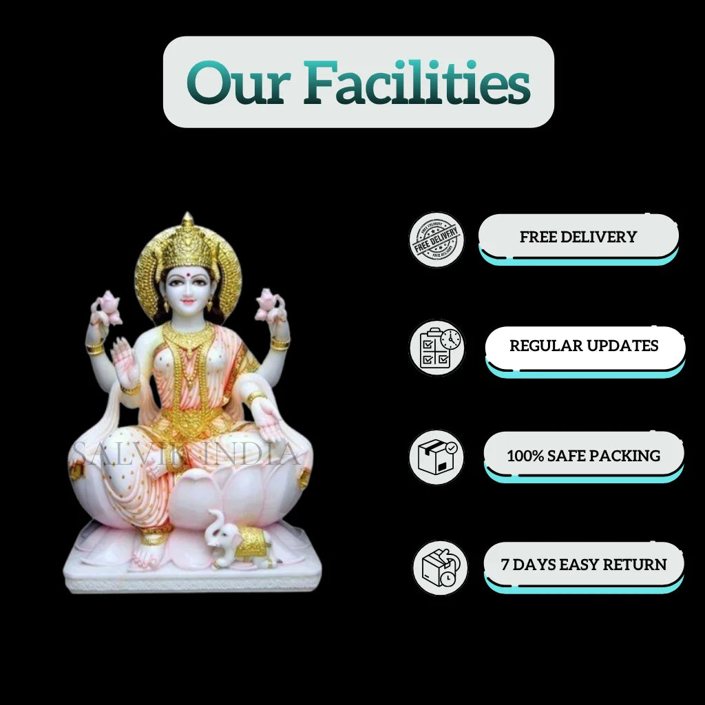 Laxmi Mata Marble Statue - Salvik | Marble Murti Manufacturers in India