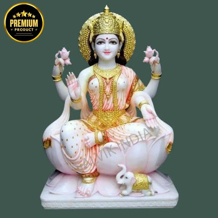 Laxmi Mata Marble Statue - Salvik | Marble Murti Manufacturers in India