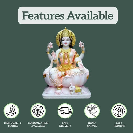 Laxmi Mata Marble Statue 1