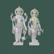 Laxmi Narayan Marble Murti handcrafted in pure Makrana marble by Salvik India, Jaipur — Vishnu and Lakshmi idol for home temple