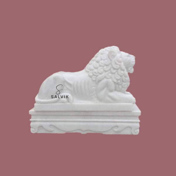 Lion Statue For Home - Salvik | Marble Murti Manufacturers in India
