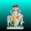 Lord Dattatreya white marble statue handcrafted idol