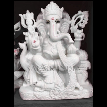 Lord Ganesha statue in marble for home and temple worship