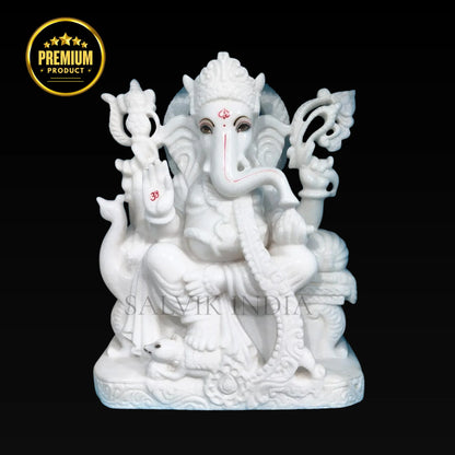 Lord Ganesha statue in marble for home and temple worship