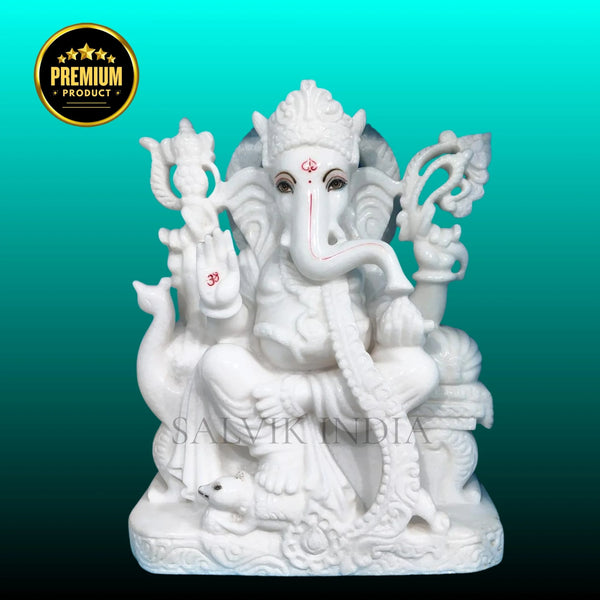 Lord Ganesha statue in marble for home and temple worship