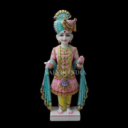 Handcrafted Ghanshyam Maharaj Marble Murti Online for Temple and Home