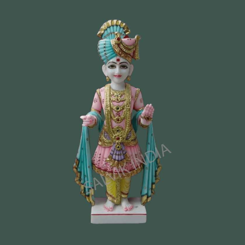 Handcrafted Ghanshyam Maharaj Marble Murti Online for Temple and Home