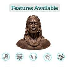 Front view of Lord Shiva marble statue for home temple worship