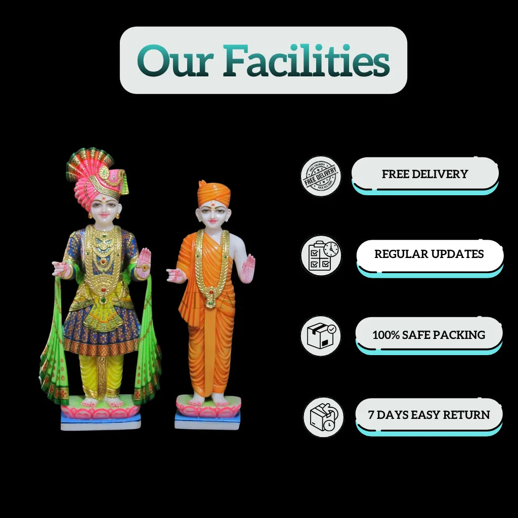 Lord Swaminarayan Marble Murti (18 inch to 60 inch) - Salvik | Marble Murti Manufacturers in India