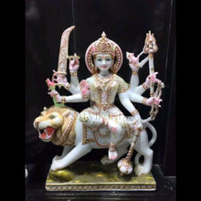 Maa Durga marble murti for daily worship made from premium white marble