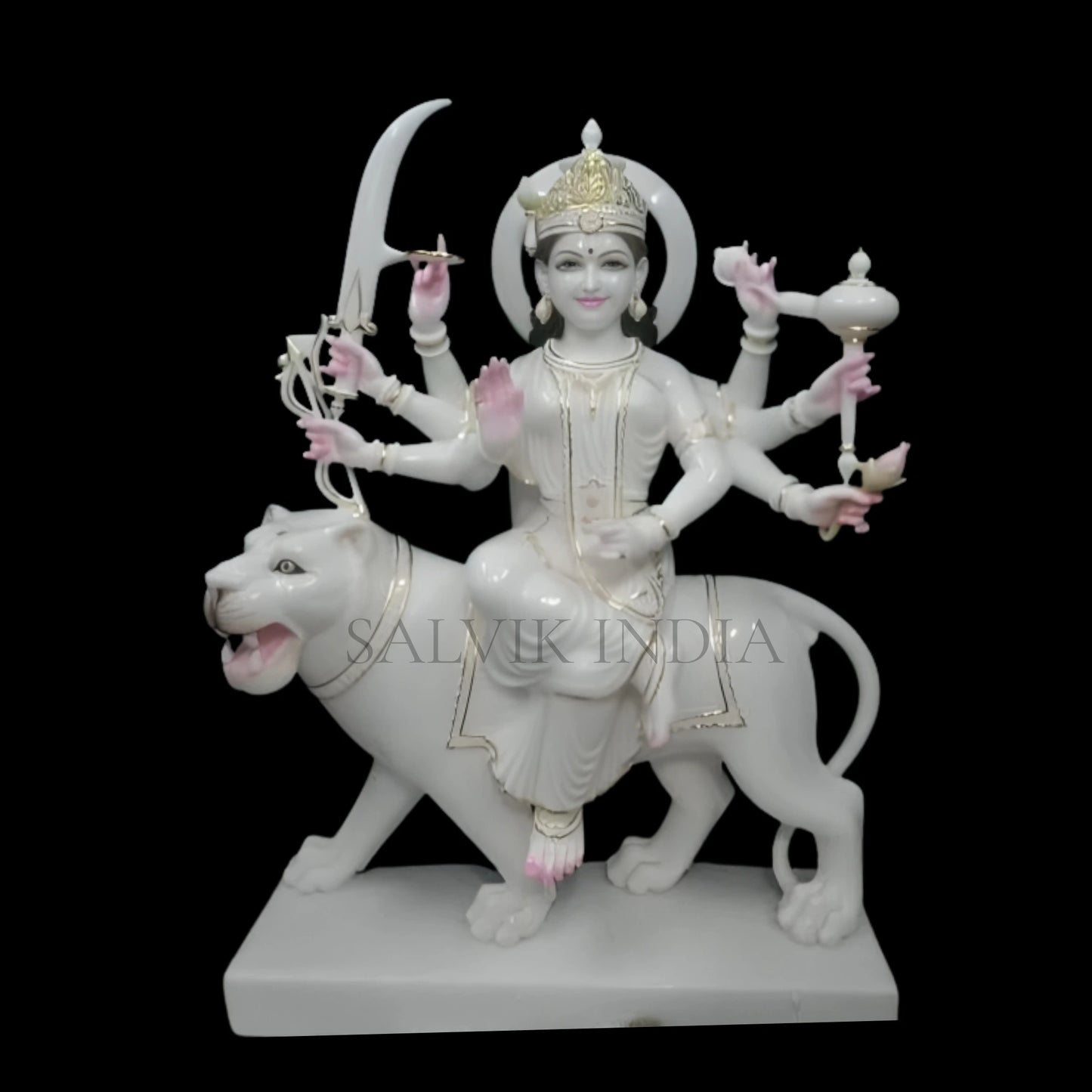 Maa Durga marble statue for home mandir handcrafted for daily worship