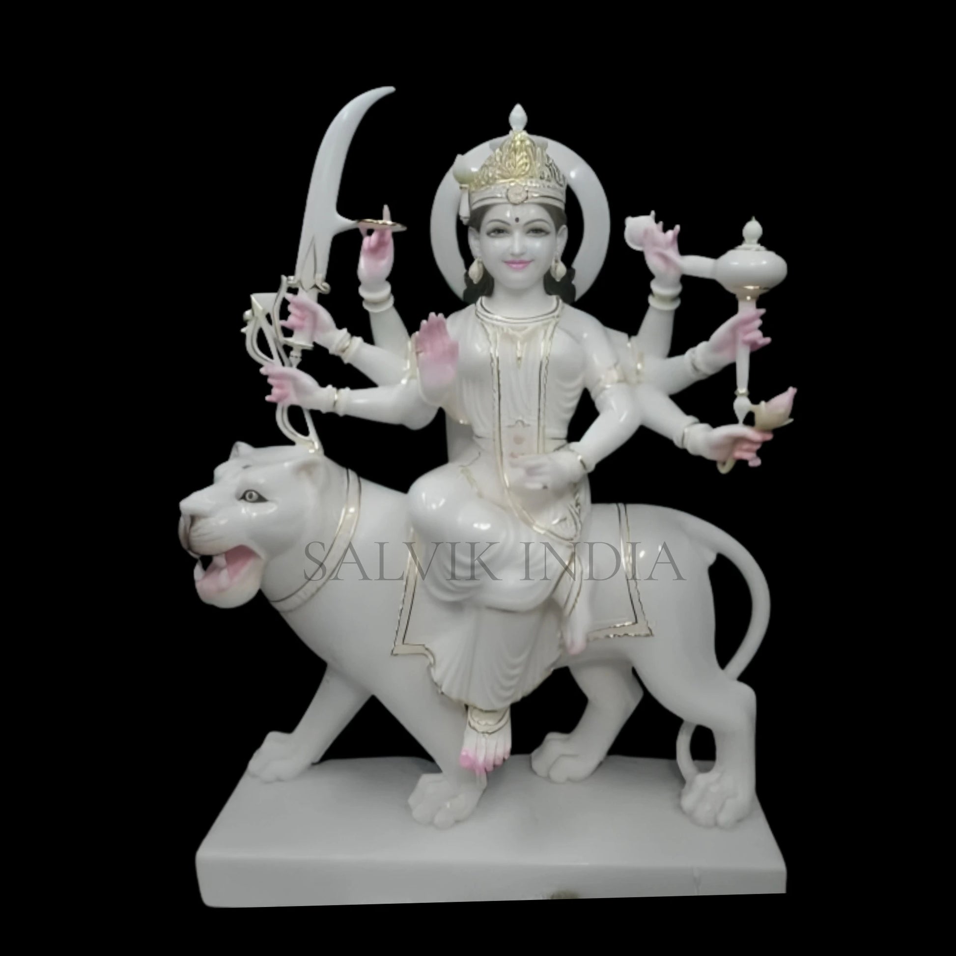 Maa Durga marble statue for home mandir handcrafted for daily worship
