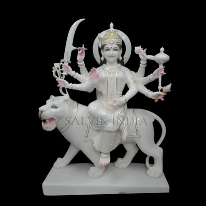 Maa Durga marble statue for home mandir handcrafted for daily worship