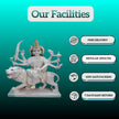 Small Durga Maa Sherawali Marble Idol for Home Worship