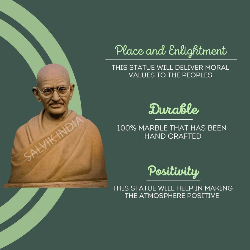 Mahatma Gandhi Marble Statue - Salvik | Marble Murti Manufacturers in India
