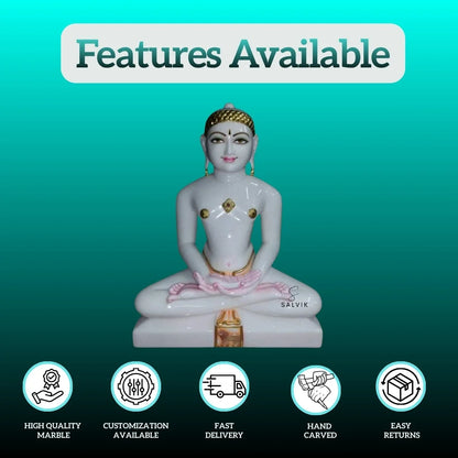 Mahavir bhagwan ki murti - Salvik | Marble Murti Manufacturers in India