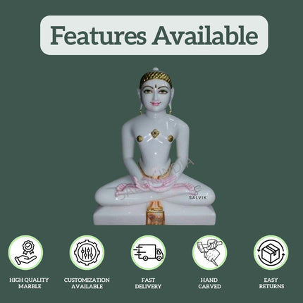 Mahavir bhagwan ki murti - Salvik | Marble Murti Manufacturers in India