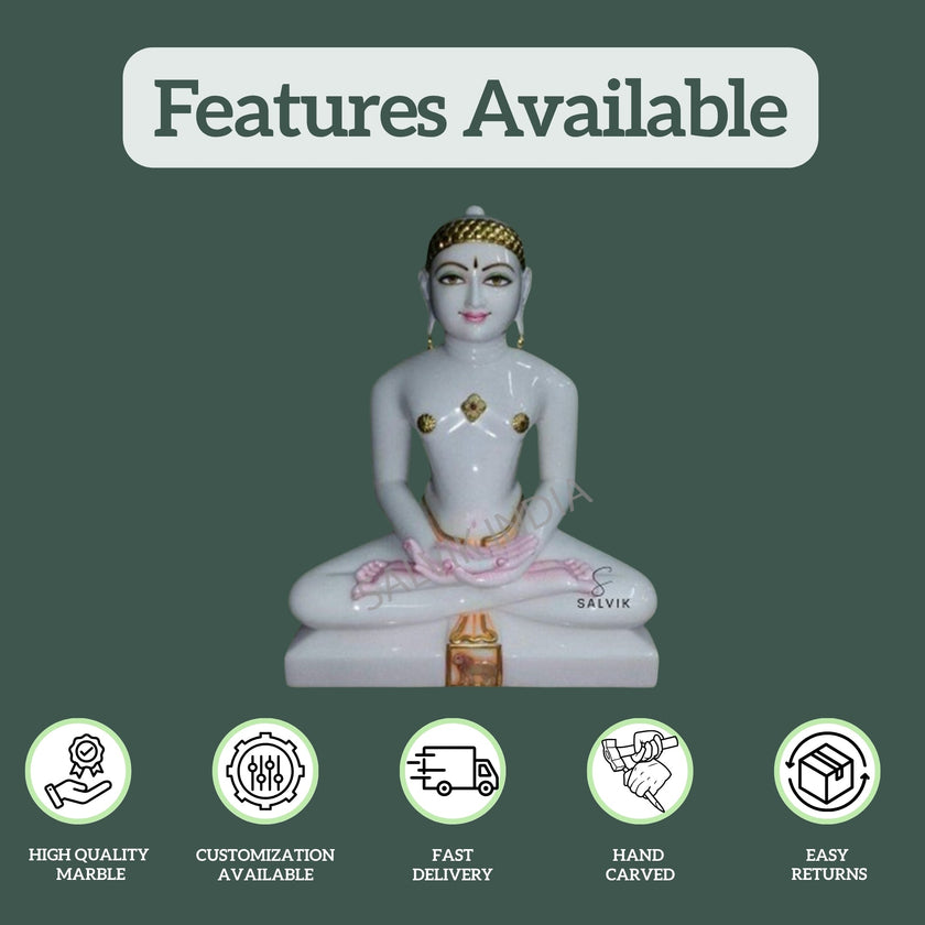 Mahavir bhagwan ki murti - Salvik | Marble Murti Manufacturers in India