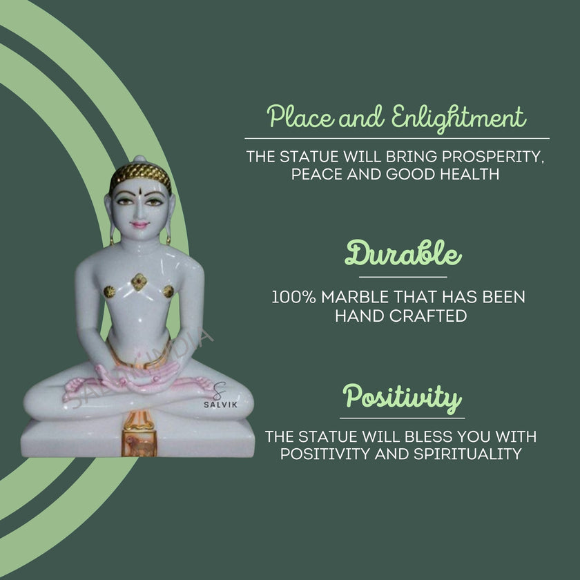 Mahavir bhagwan ki murti - Salvik | Marble Murti Manufacturers in India