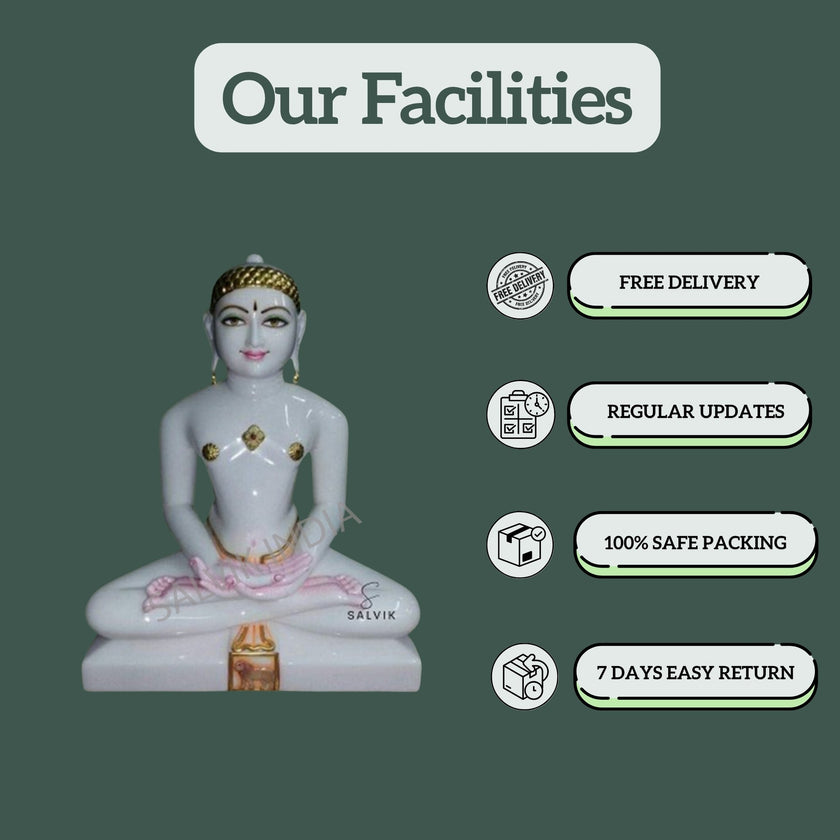 Mahavir bhagwan ki murti - Salvik | Marble Murti Manufacturers in India