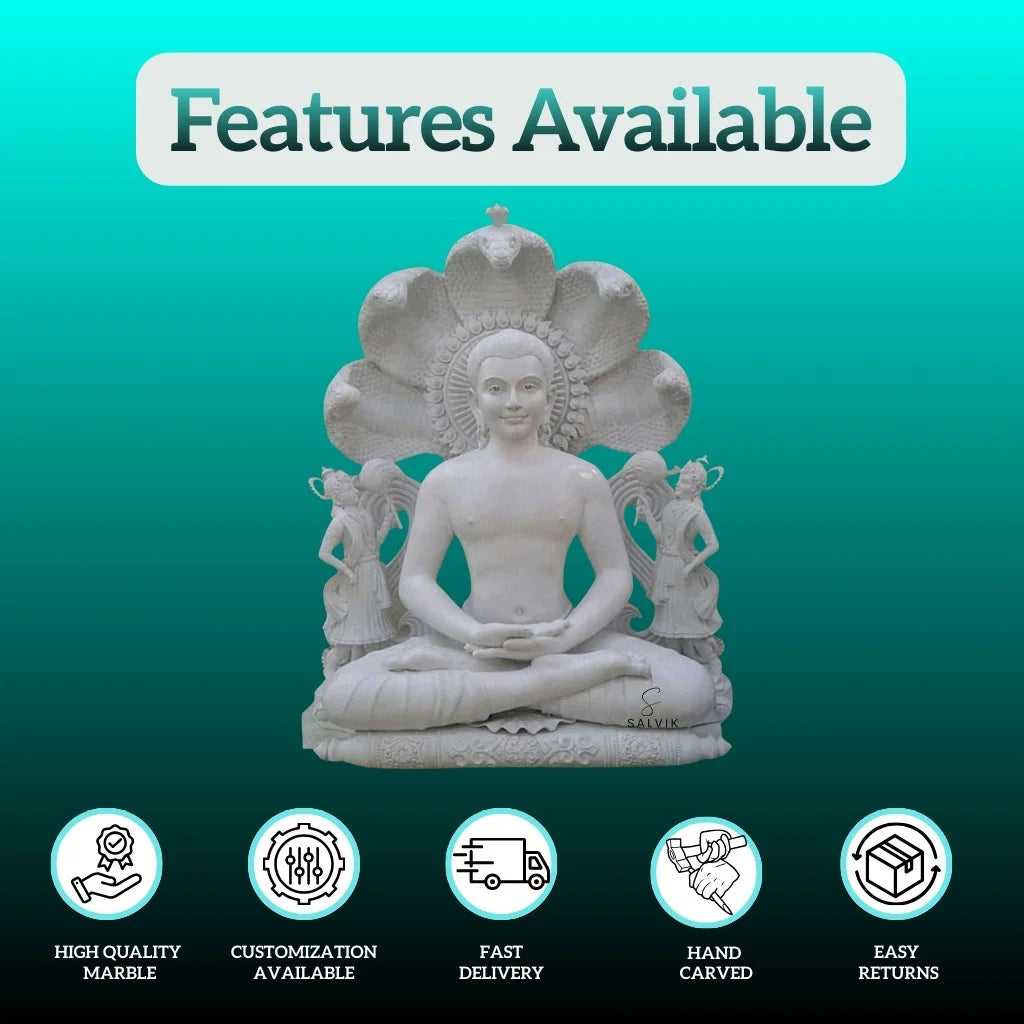 Mahavir bhagwan marble murti 