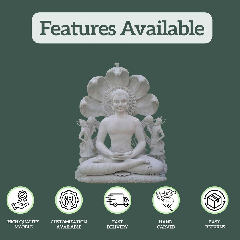 Mahavir bhagwan marble murti 