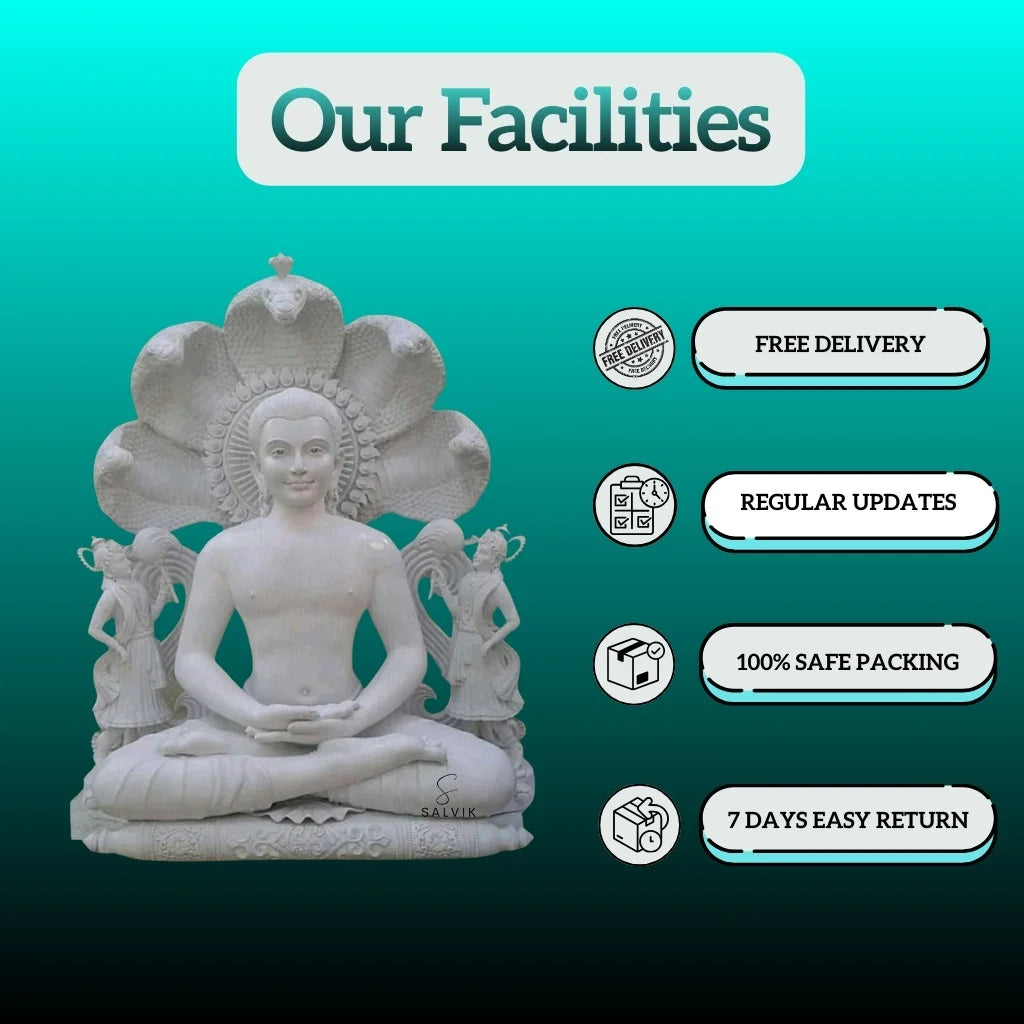 Mahavir bhagwan marble murti 2