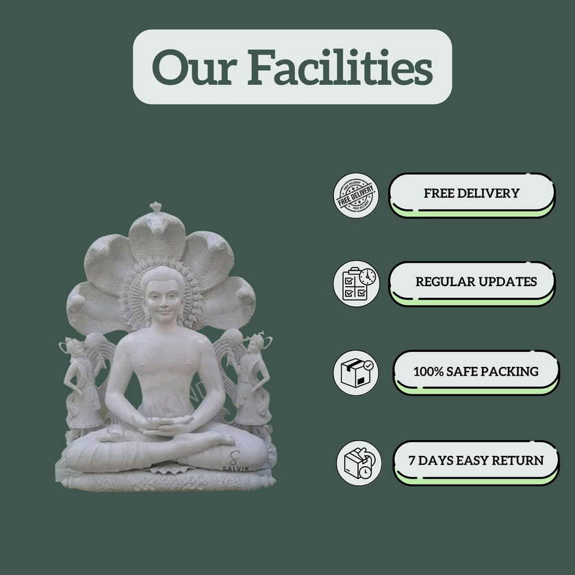 Mahavir bhagwan marble murti 2