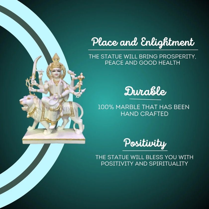 Premium quality Durga Mata Marble Murti by Salvik India