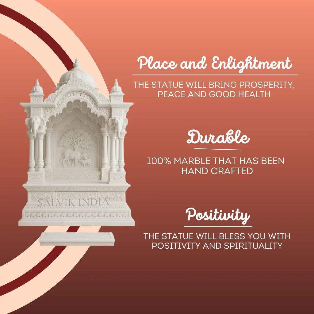 Intricate Carving Detail of Royal Makrana Marble Mandir