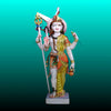 Front view of Marble Ardhanarishwar Statue depicting Lord Shiva and Goddess Parvati in one form