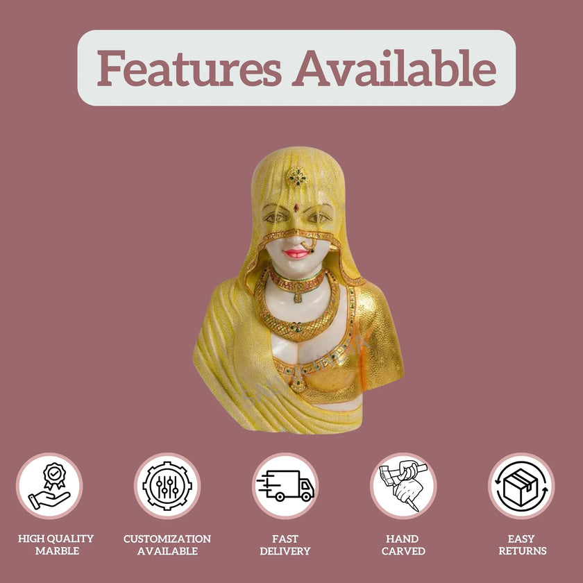 Marble Bani Thani 24 Inch - Salvik | Marble Murti Manufacturers in India