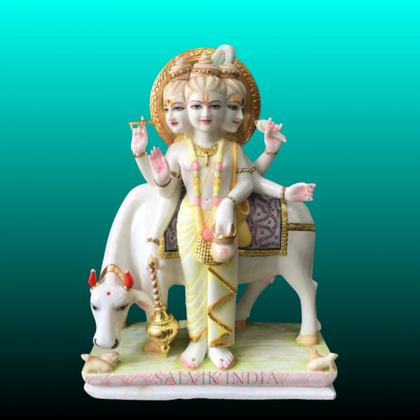 Premium Makrana marble Dattatreya idol – 18 Inch size