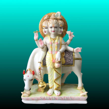 Premium Makrana marble Dattatreya idol – 18 Inch size