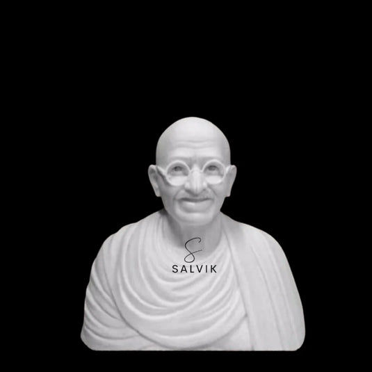 Marble Gandhi bust statue handcrafted in white marble
