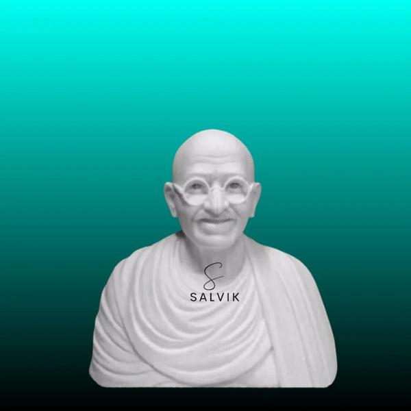 Marble Gandhi bust statue handcrafted in white marble
