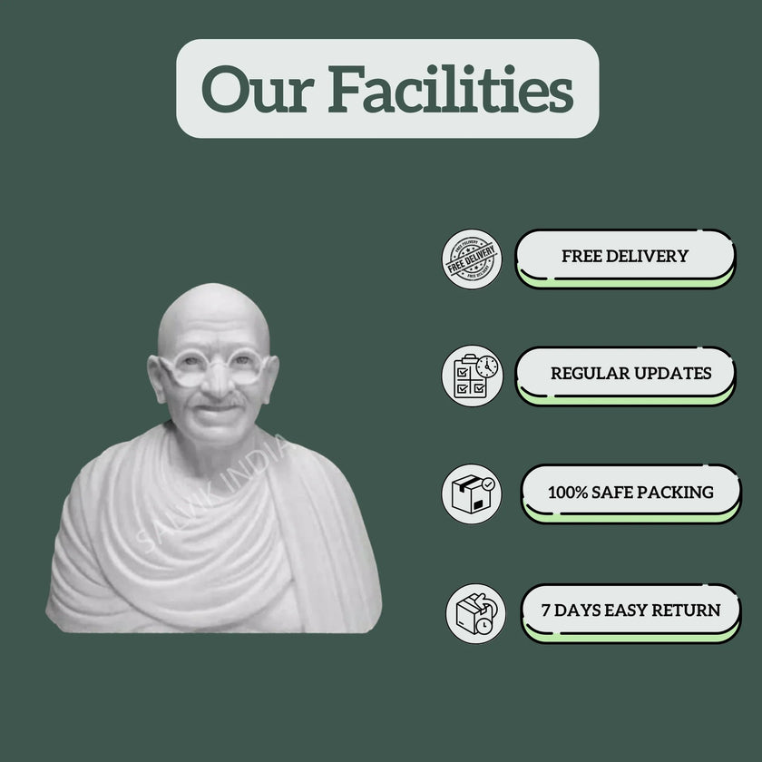 Marble gandhi statue - Salvik | Marble Murti Manufacturers in India