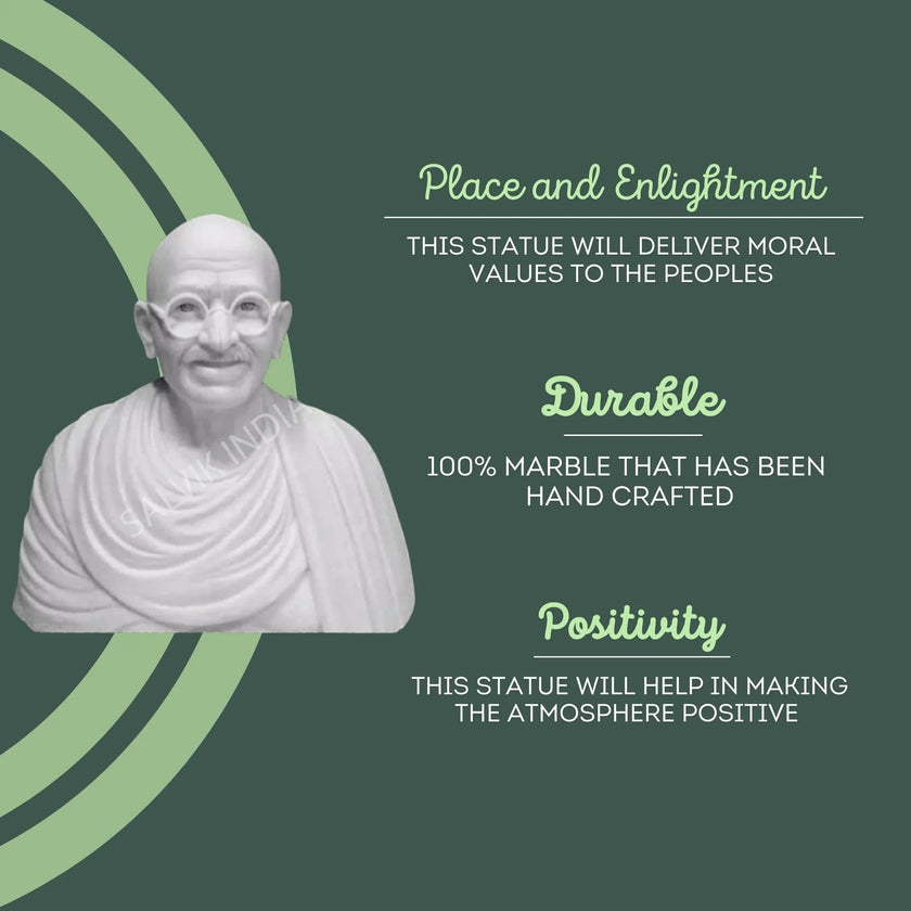 Marble gandhi statue - Salvik | Marble Murti Manufacturers in India