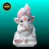 White Marble Ganesha Idol 2 Feet – Handcrafted Ganesh Murti for Home Temple