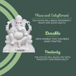 2 Feet White Marble Ganpati Idol – Handcrafted Statue for Prosperity and Positivity