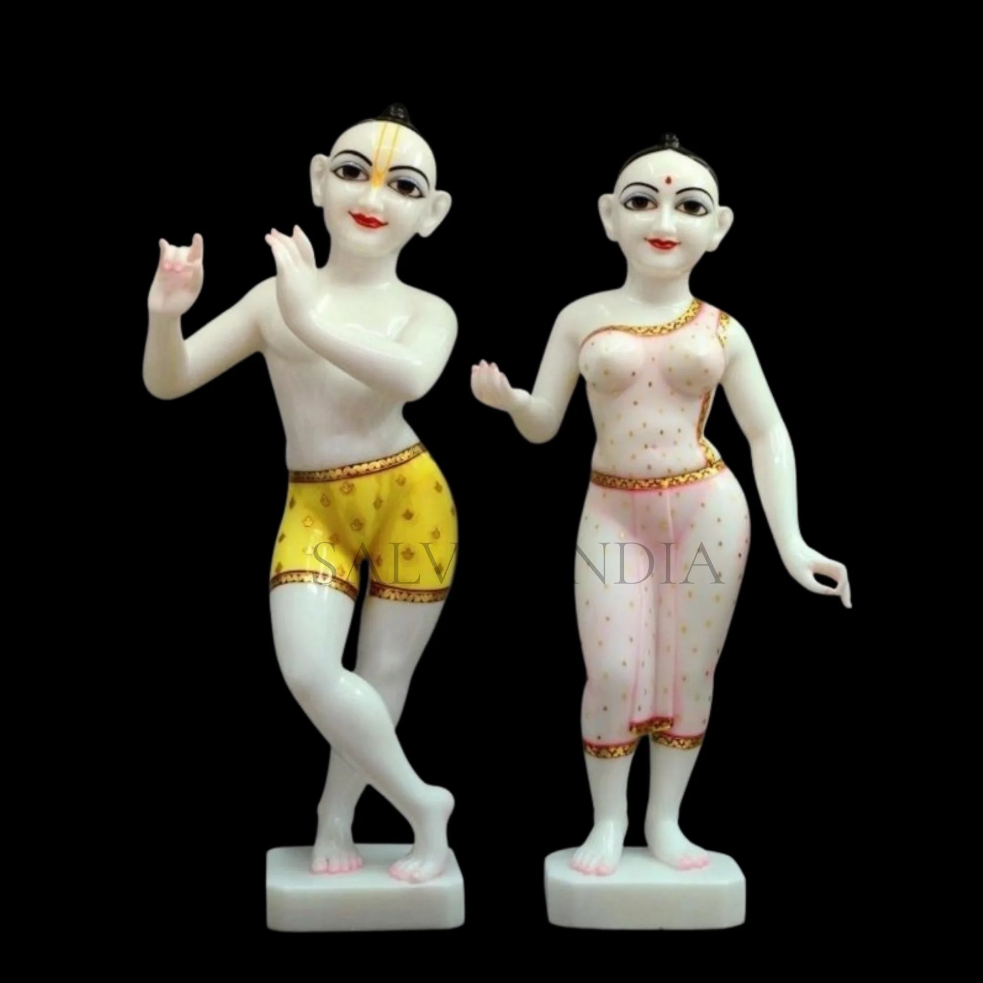 Marble Iskcon Radha Krishna Statue (12 - 30 Inch) - Salvik | Marble Murti Manufacturers in India
