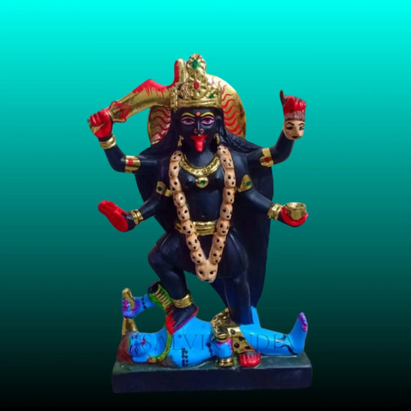 Marble Kali Maa statue for home worship in black marble