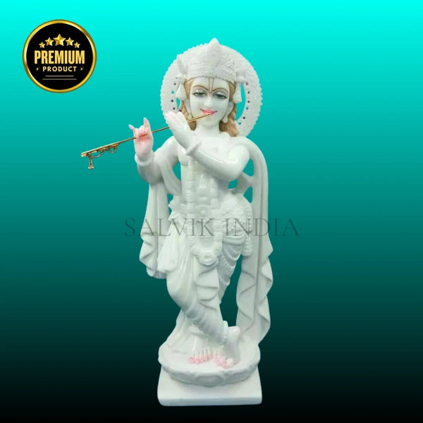 Marble Krishna Idol (12 Inch to 36 Inch) - Salvik | Marble Murti Manufacturers in India