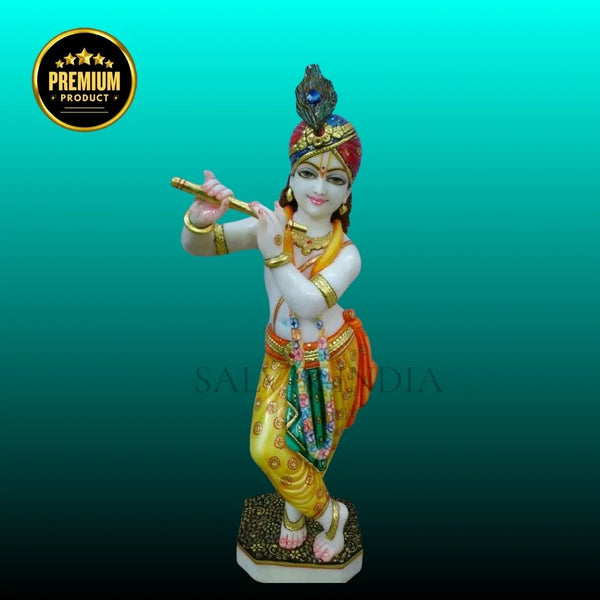 Marble Krishna Murti (12 - 30 Inch) - Salvik | Marble Murti Manufacturers in India